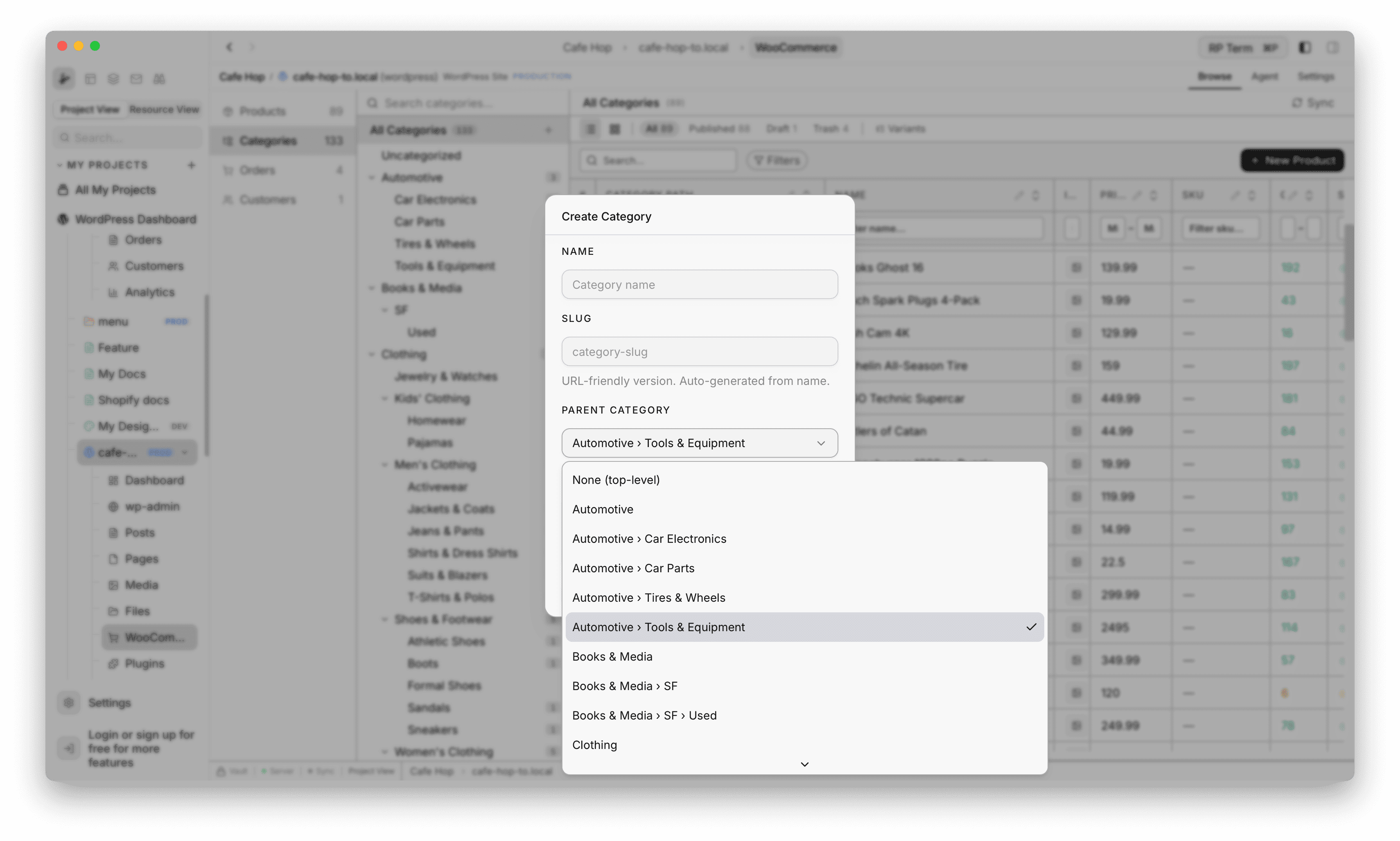 WooCommerce Create category flow
